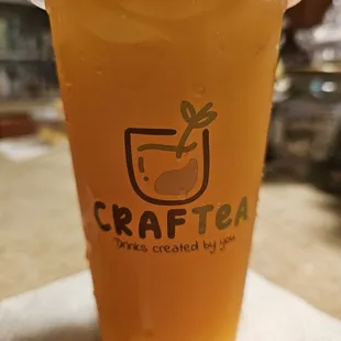 Mango Green Tea with Mango Jelly