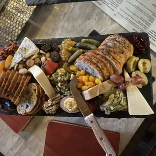 Cheese Board.   Plenty for two of us to eat for dinner!