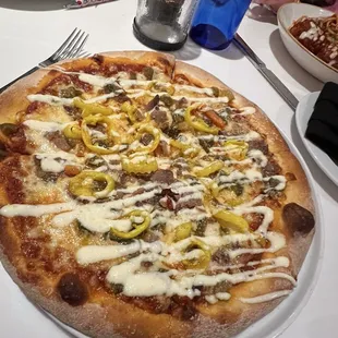 Italian beef pizza