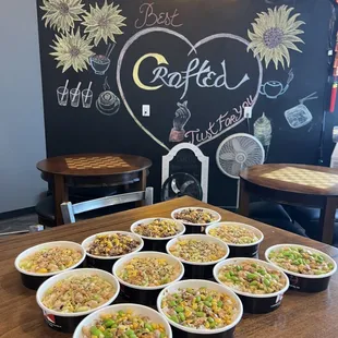 Catering Aloha, Steak and Chicken bowls to our local PBS.