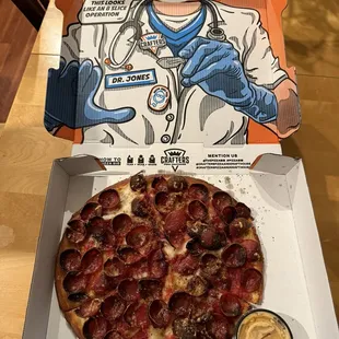 Dr Jones Pizza with Side of Pizza Butter
