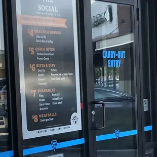 Specials and Carry-out door!