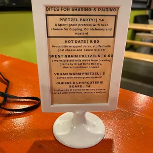 a sign for the beer tasting