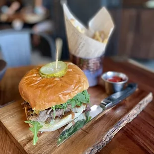 Shrooms + Truffle Burger