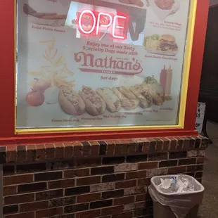 a neon sign for a restaurant