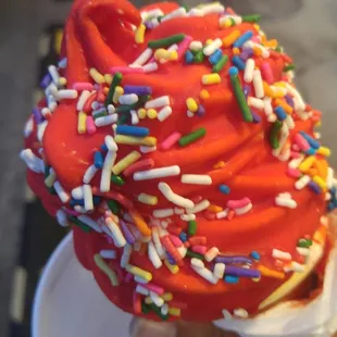 Cherry dipped cone