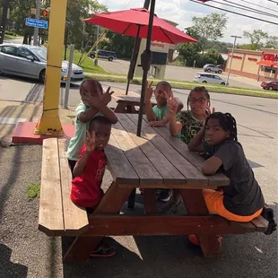 outside