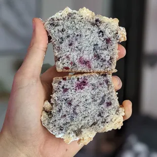 10/2/21 - Blackberry Almond Muffin. X-section. GOOD.