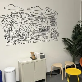 Cute Craftsman Coffee wall shot!