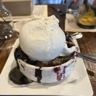 Blueberry cobbler, very good!