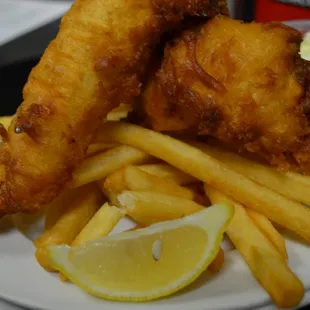 British Fish n’ Chips – Beer Battered Cod Fish, Served with Crispy Fries, Sweet Slaw and Tartar Sauce