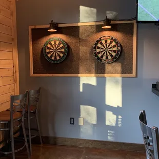 darts and darts on the wall