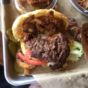 My medium rare burger came out wrong, and as crumbly, over cooked mess.