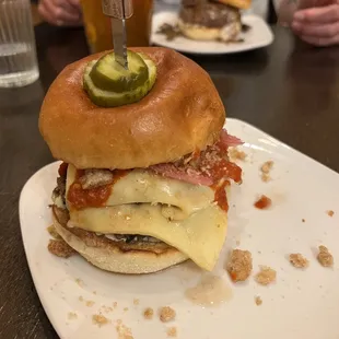 Poblano with chicharrón sauce