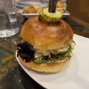 Special turkey burger with cranberry