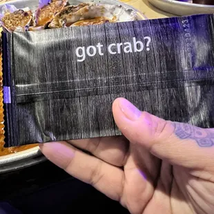 Got crab wipeys