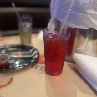 Mountain Dew &amp; Shirley temple (missing the cherries)