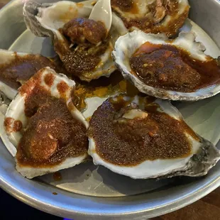 Steamed Oysters in garlic butter