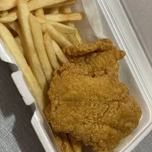 4 Fried Catfish Basket and French Fries