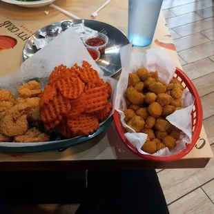Fried Okra 10 Fried Shrimp Basket Sweet Potato Fries