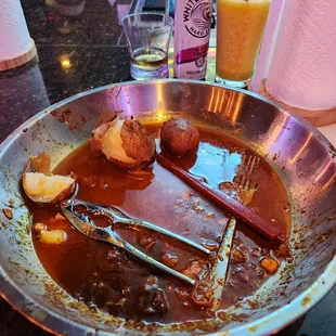 Empty seafood platter