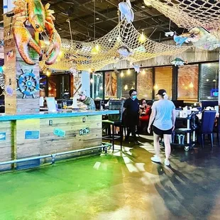 the interior of a crafty restaurant