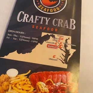 They give you these menus