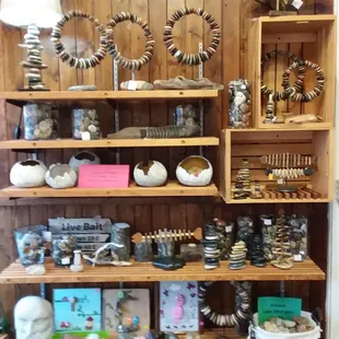 a display of items