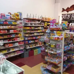 All of the old time favorites of select candies from chuckles to the modern candies such as the sour patch kids