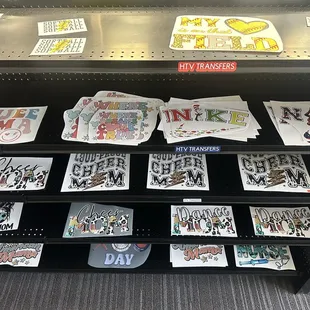 Pre-made HTV transfers