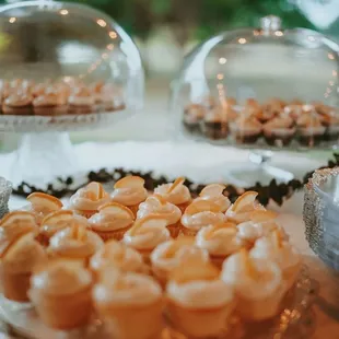 a variety of desserts