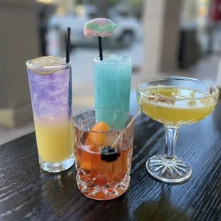 A variety of craft cocktails are waiting for you