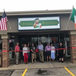 a ribbon cutting ceremony