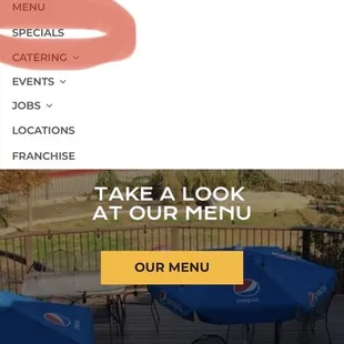 the menu on the iphone