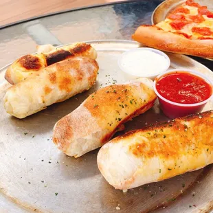 Cheese and pepperoni rolls