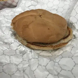 Cranberry Creek's truly uninspired "grilled" chicken sandwich.