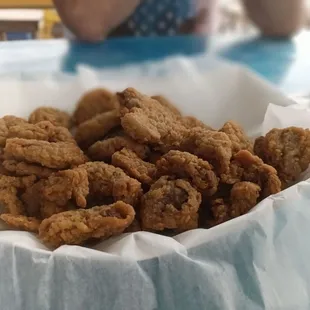 a basket of fried chicken
