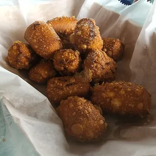 Fried pretzel bites