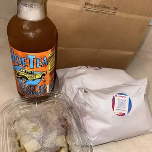 Full order out the bag packaged nicely and drink
