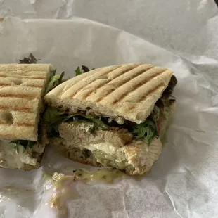 Turkey sandwich close up