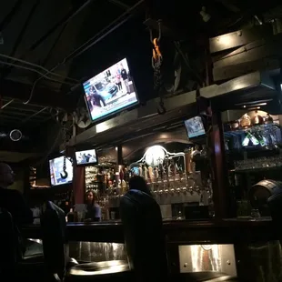 Old crane house. Mechanical decor in the bar/taproom