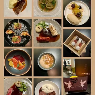 Omakase dinner with an anniversary card