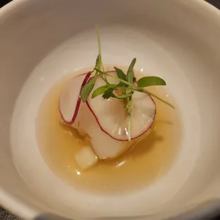 Omakase tasting - first course - scallop