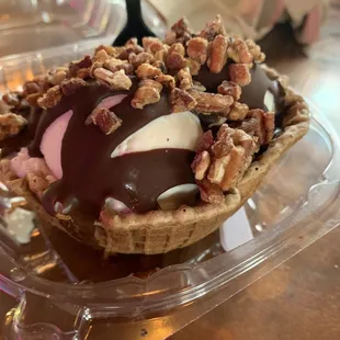 Bourbon ball sundae