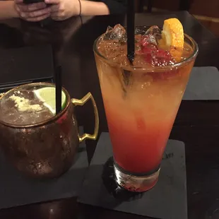 Moscow mule and Mai tai.