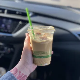 Just an iced vanilla latte