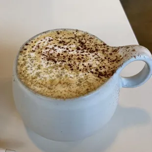 Murmuration of Sparrows coffee creation. Forgot all that's in it, best coffee in my life. Thyme and rosemary are some of the things.