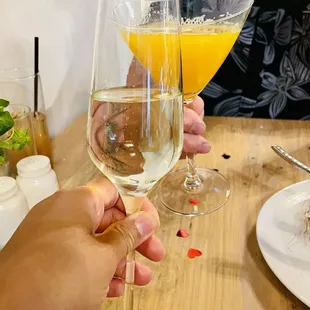 Complimentary wine for our anniversary