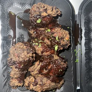Jerk wings with jerk drizzle