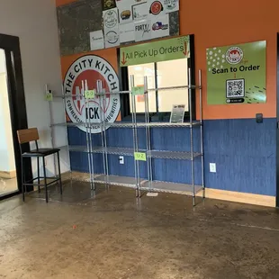 City kitchen pickup window